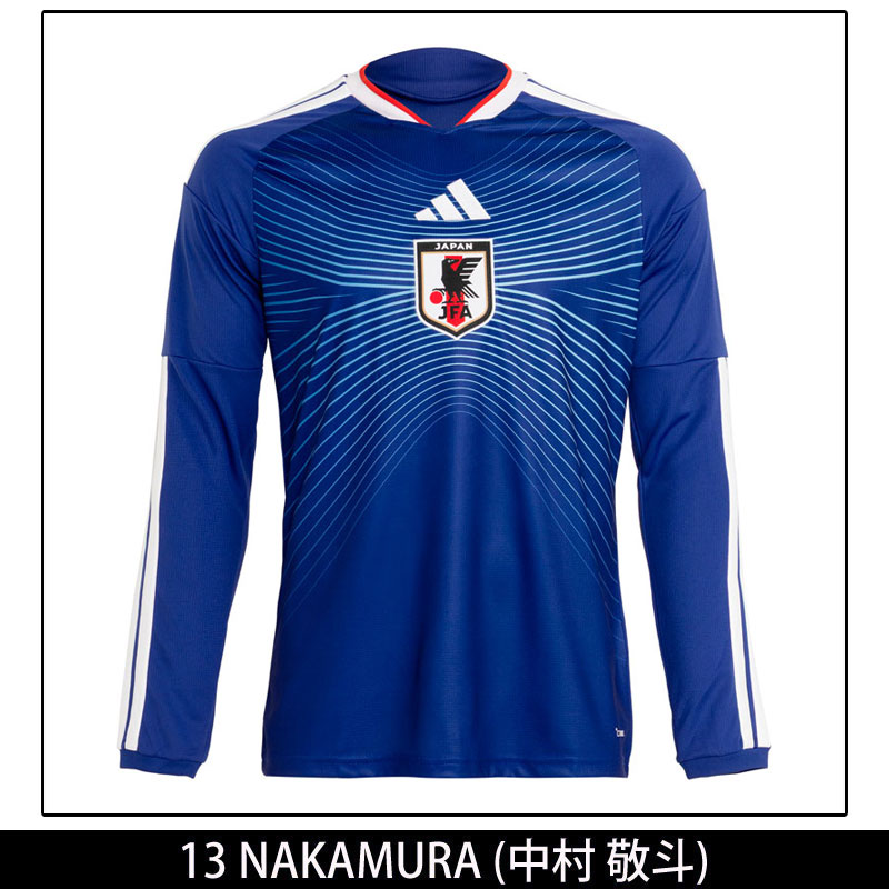 アディダス 2026 サッカー日本代表 ホーム レプリカ ユニフォーム LS #13 中村 敬斗 WU905-NUMBER-13