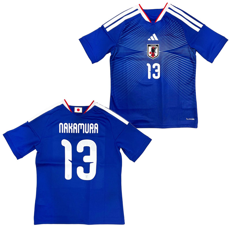 アディダス 2026 サッカー日本代表 ホーム レプリカ ユニフォーム KIDS #13 中村 敬斗 UV719-NUMBER-13