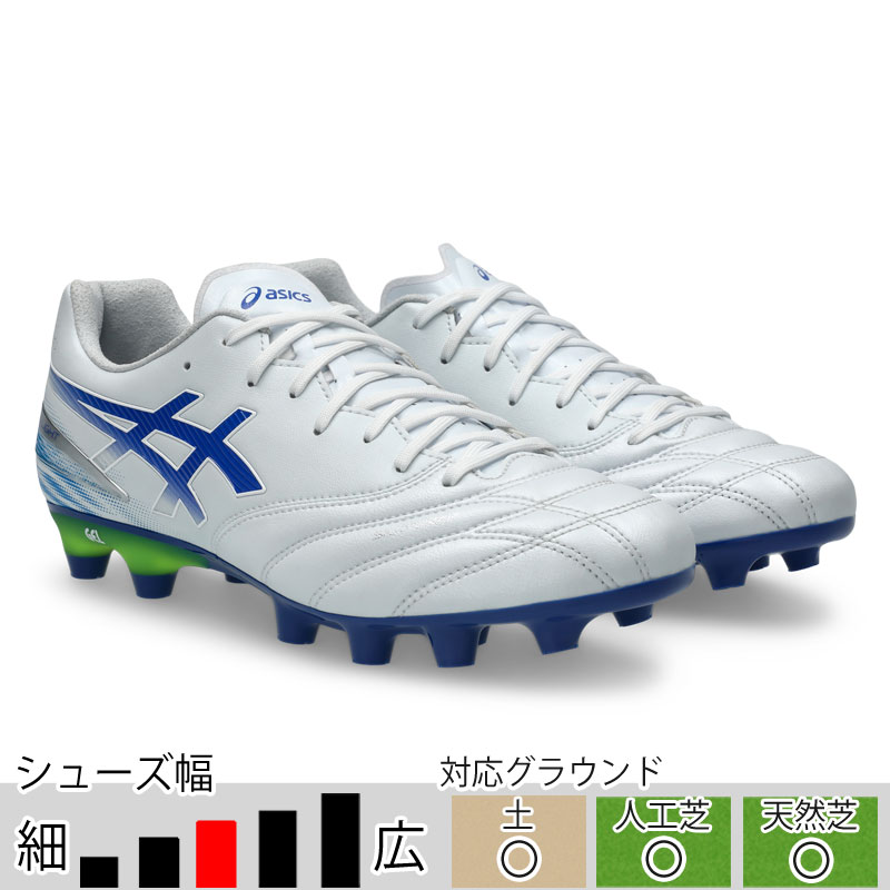 アシックス DSライト PRO ホワイト ブルー サッカースパイク 土 人工芝 天然芝 asics2026Q1 1103A126-100