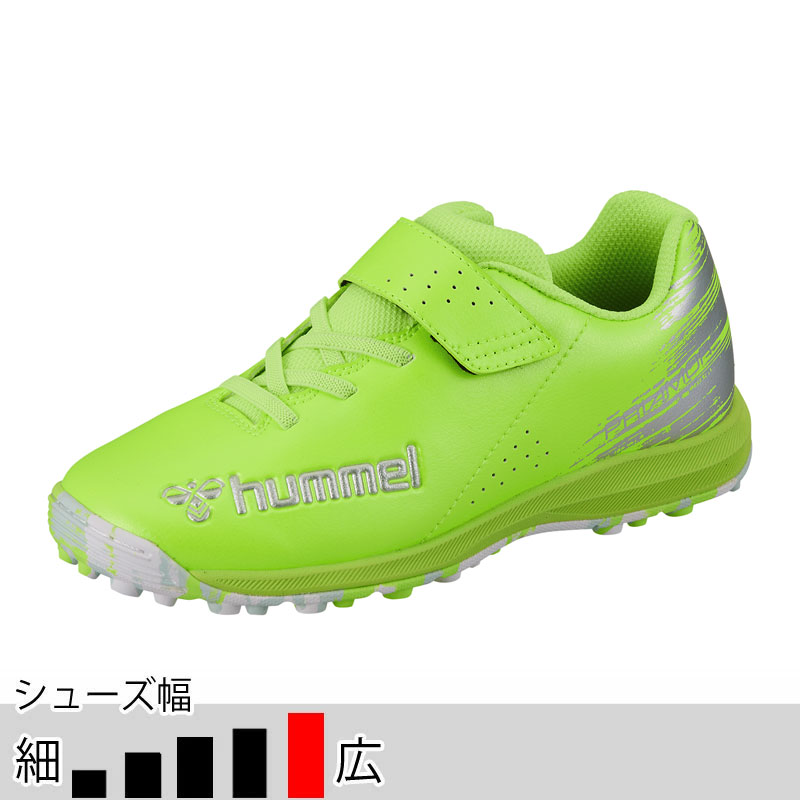 ヒュンメル ジュニア プリアモーレ 6 アルファ VTF JR SW ベルクロ ライムイエロー サッカー フットサル トレシュー ワイドモデル hummel2026 HJS2136-3295