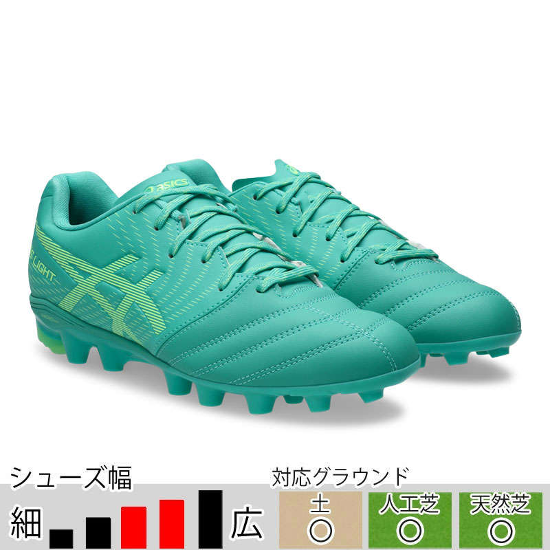 アシックス ジュニア DSライト JR GS グリーン サッカースパイク 土 人工芝 天然芝 asics2026Q1 1104A054-301