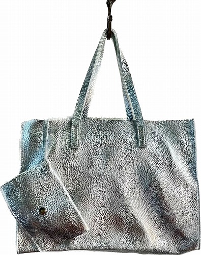 バッグ 革 レディース 本革 シルバー 銀 バッグ レディース 人気 おしゃれ 牛革 マチ型 皮安い おすすめ 大人 女子 丈夫 プレゼント ギフト トート バッグ トートバッグ ポーチ付き 本革 ショルダーバッグ レディース 人気 トート 本革 バッグ