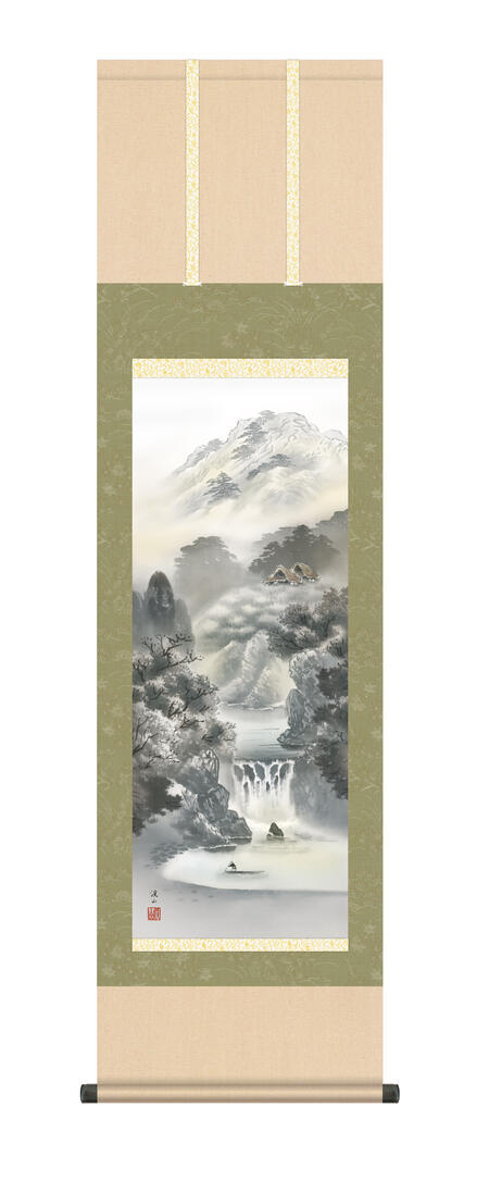 楽天市場】＼P5倍 楽天スーパーSALE20%OFF／掛け軸 掛軸 山水画 「富士