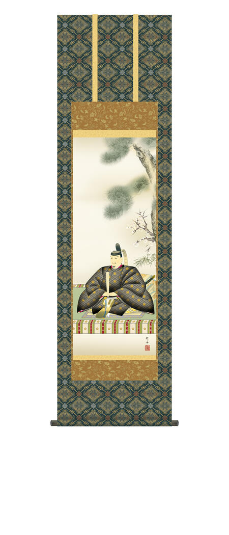 楽天市場】＼P5倍 楽天スーパーSALE20%OFF／掛軸 掛け軸 慶祝画 「天神