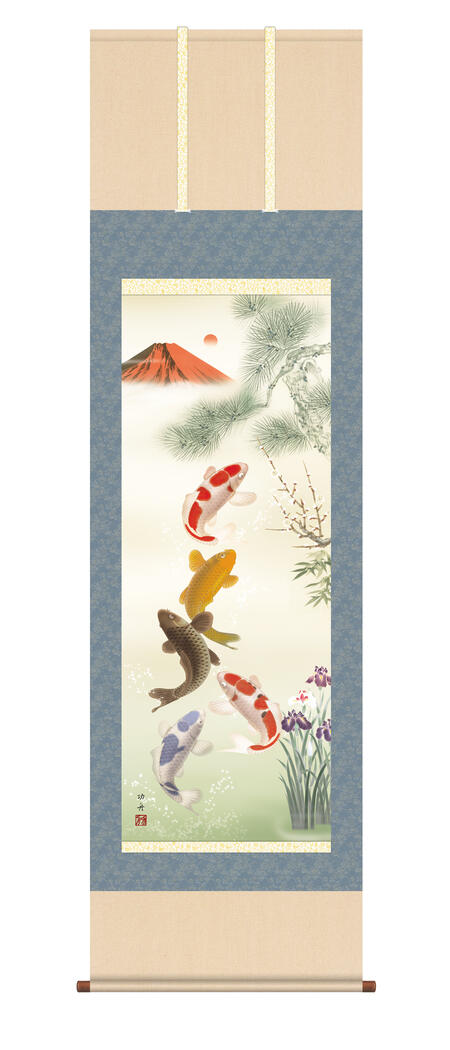 掛軸　紅樹青山 掛軸 紅樹青山