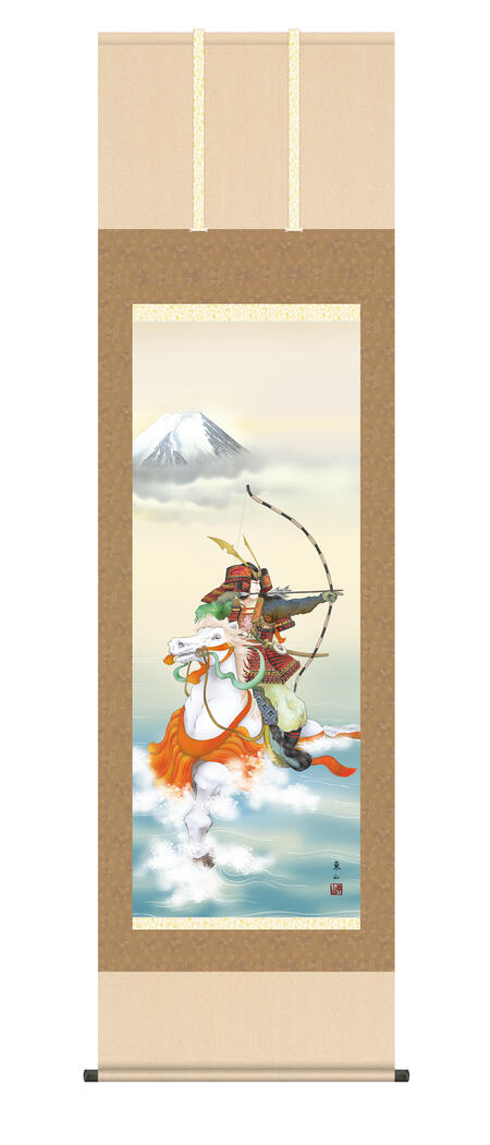 掛け軸 掛軸 五月人形 端午の節句 「波上武者」 ＜送料無料＞ 尺五 10年保証 和 インテリア アート 節句画 節句 行事飾り お祝い 子どもの日 武者 外国人向け土産 54.5cm&times;約190cm｜ハッピー雑貨専門店Happymarche 13,300円