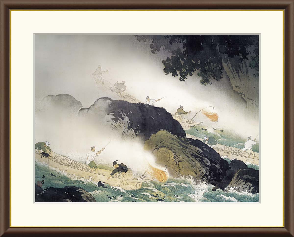 楽天市場】有名 画家 額入りアート 川合玉堂 「春澗」 J2-011 F8