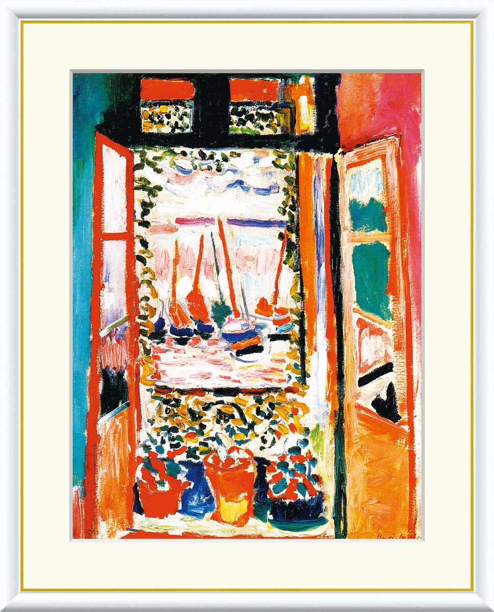 アル✨[夕陽の中の江ノ島をお散歩]&[忘れな草の室内]アンリ•マティス 10年保証 絵画 版画 窓：忘れな草の室内 アンリ・マティス 手彩