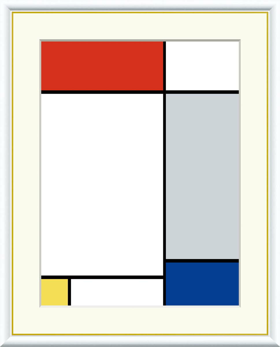 楽天市場】有名 画家 モンドリアン 「 大きな赤い領域・黄色・黒・灰色