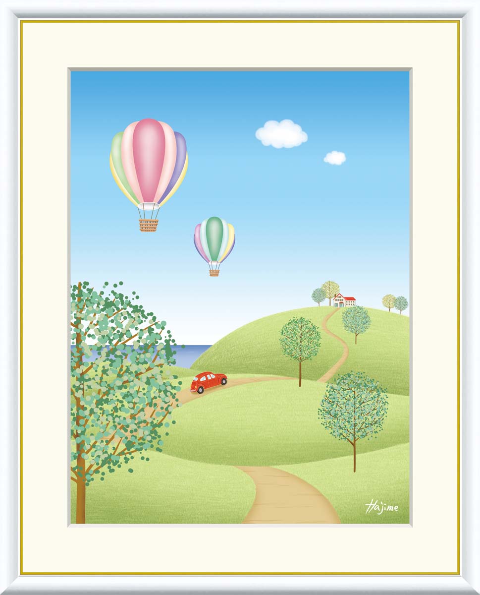 楽天市場】絵画 額入りアート 喜多一 並木道 J3-H001 F4 42cm