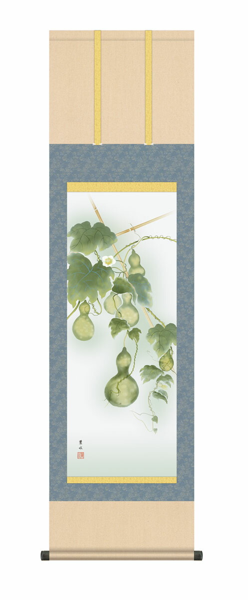 楽天市場】掛け軸 掛軸 夏掛け 花鳥画 「柳に翡翠」 kz5a3176 浮田秋水