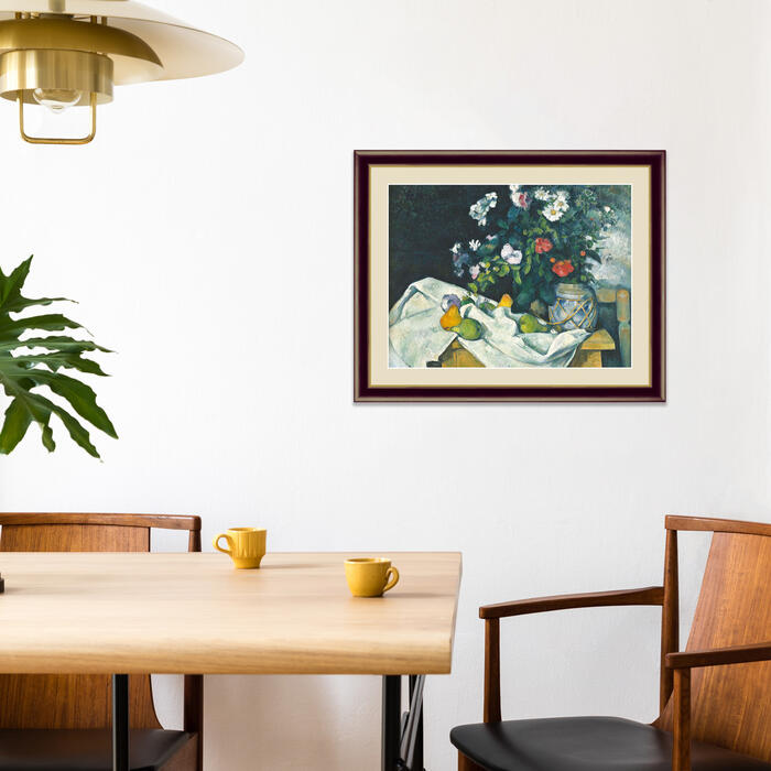 楽天市場 有名 絵画 有名絵画 額入りアート セザンヌ 花と果物がある静物 F4 送料無料 インテリア 名画 有名 絵画 後期印象派 ポール セザンヌ 静物画 新築祝い 引っ越し 祝い 引越 プレゼント 事務所移転 店舗移転 開店祝い 開業祝い 42 34cm ハッピー雑貨