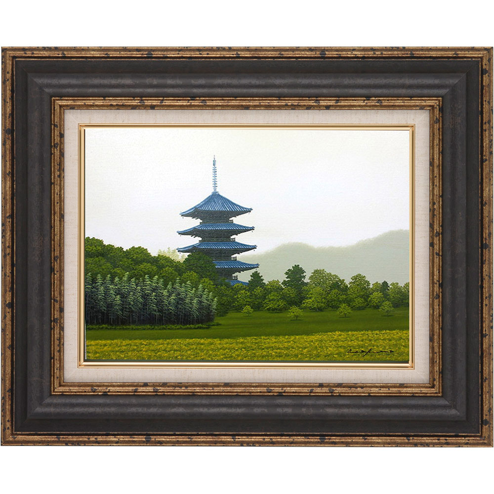 楽天市場】絵画 油絵 額入り油彩 手描き 木島の大橋 朝隈敏彦