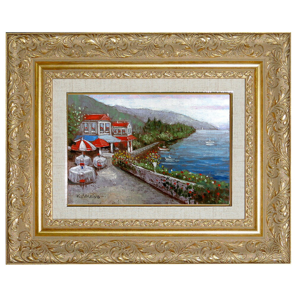 楽天市場】絵画 油絵 額入り絵画 油彩 手描き 油絵 地中海1 F6