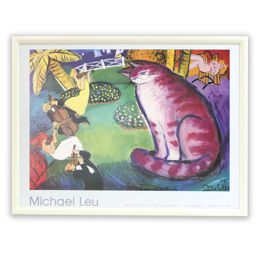 楽天市場】マイケル・ルー スプリング・モーニング 猫 絵画 ポップ