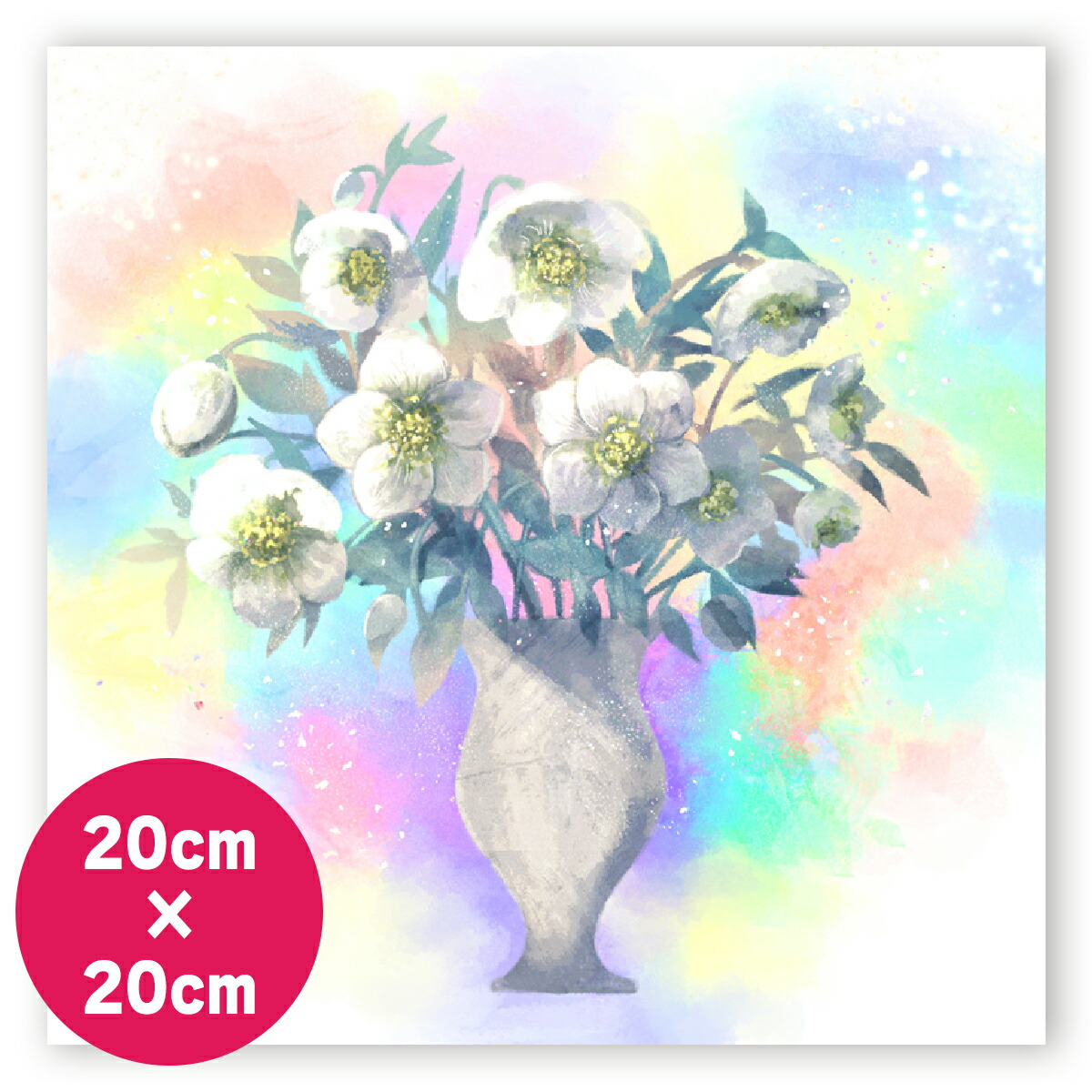 楽天市場】キャンバスアート 風水 クリスマスローズ 20cm×20cm 送料