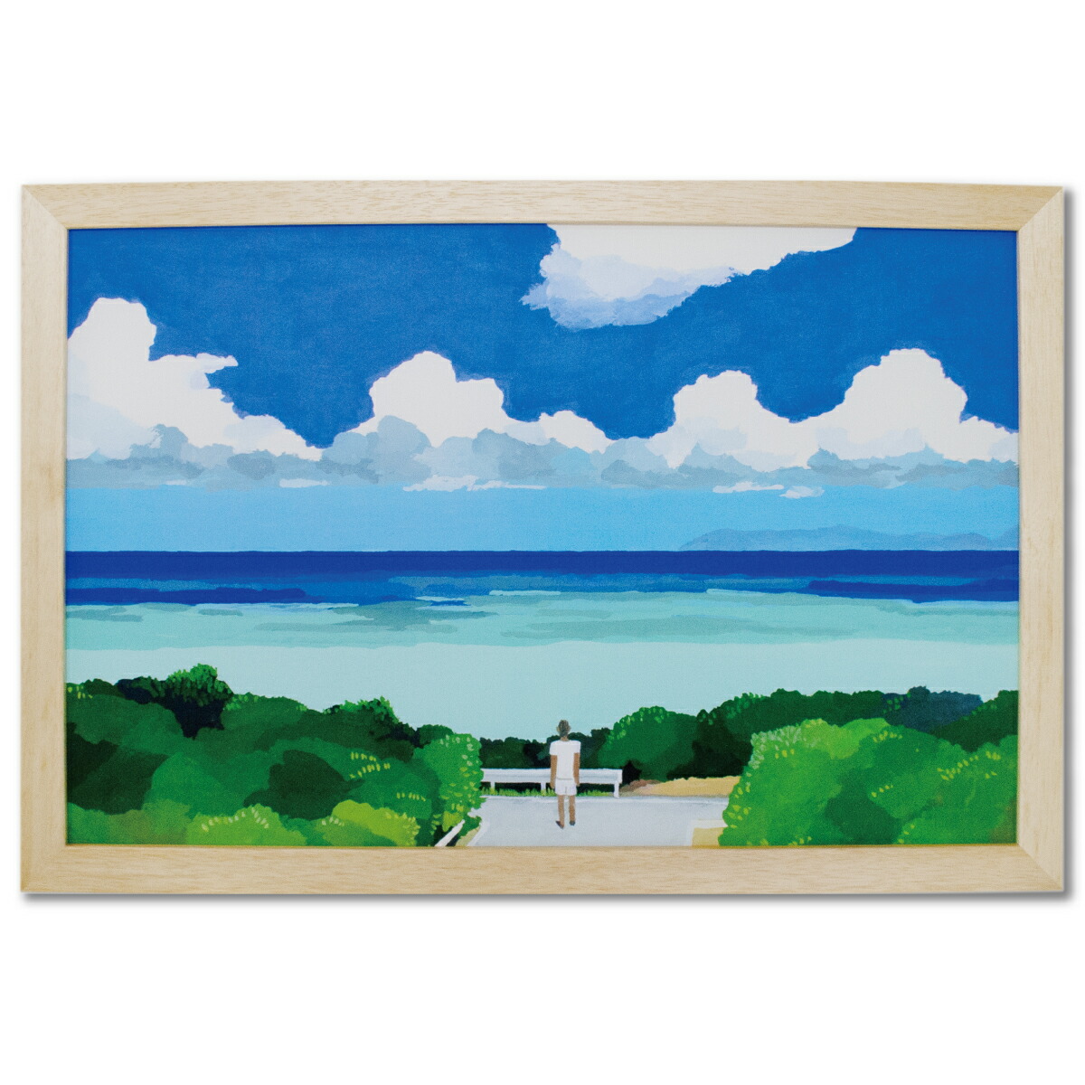 楽天市場】井筒啓之 額入りアートポスター HI09「Red mountain path