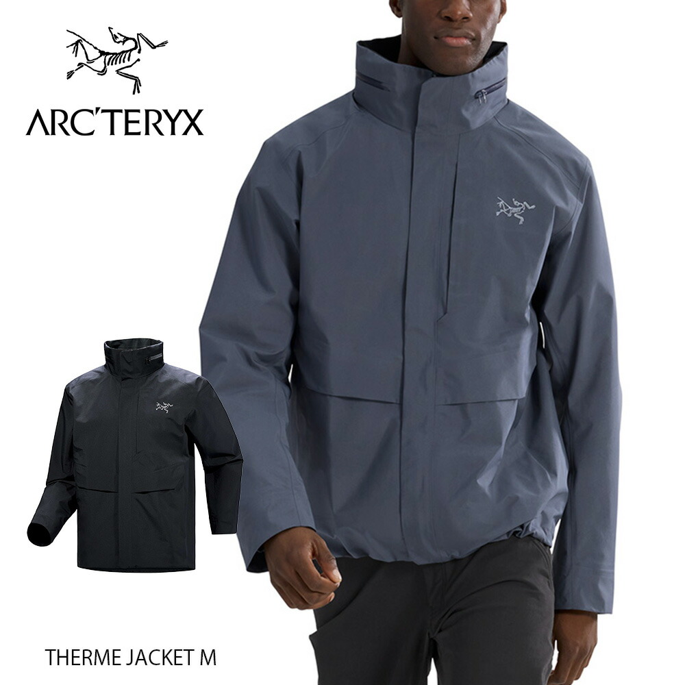 ★SALE30％OFF★ARC'TERYX アークテリクス THERME JACKET M サーミー ジャケット メンズ 26春夏 X00001027401 GORE-TEX 防水 BLACK/BLACK SAPPHIRE S/M/L バードエイド保証対象 正規品【返品交換不可】｜BAMBOO Ville
