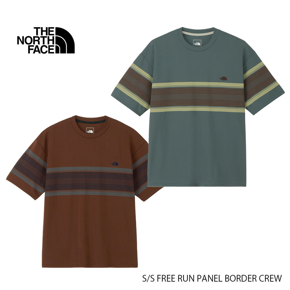 THE NORTH FACE ザ・ノース・フェイス S/S FREE RUN PANEL BORDER CREW ショートスリーブ フリーラン パネル ボーダークルー 26春夏 NT12691