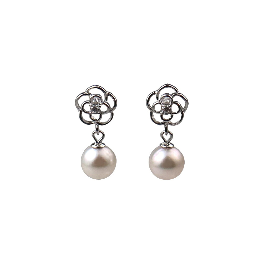 即納 高品質 SV925 可憐な花 モチーフ 上品 パール イヤリング レディース アクセサリー 結婚式 入学式 卒業式 フォーマル 普段使い ギフト プレゼント 贈り物 女性 シルバーアクセサリー 小さめ 軽い フォーマル 誕生日プレゼント 送別会 30代 40代 清楚系 大人可愛い