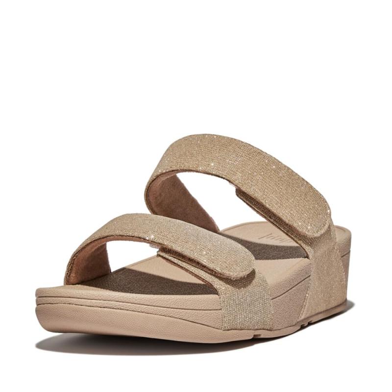 fitflop(相応うフロップ) レディース LULU ADJUSTABLE SHIMMERLUX SLIDESサンダル