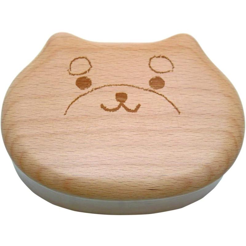 padou 【buna】 アニマルウッド くりぬき 弁当箱 300ml 生まれながら山毛欅の木 純一無雑材 生まれながら原料品 木製 曲げわっぱ お弁当 皿 食器ちびっ子 こども か細い (大きさ：約H5.5×14×10.2珊)