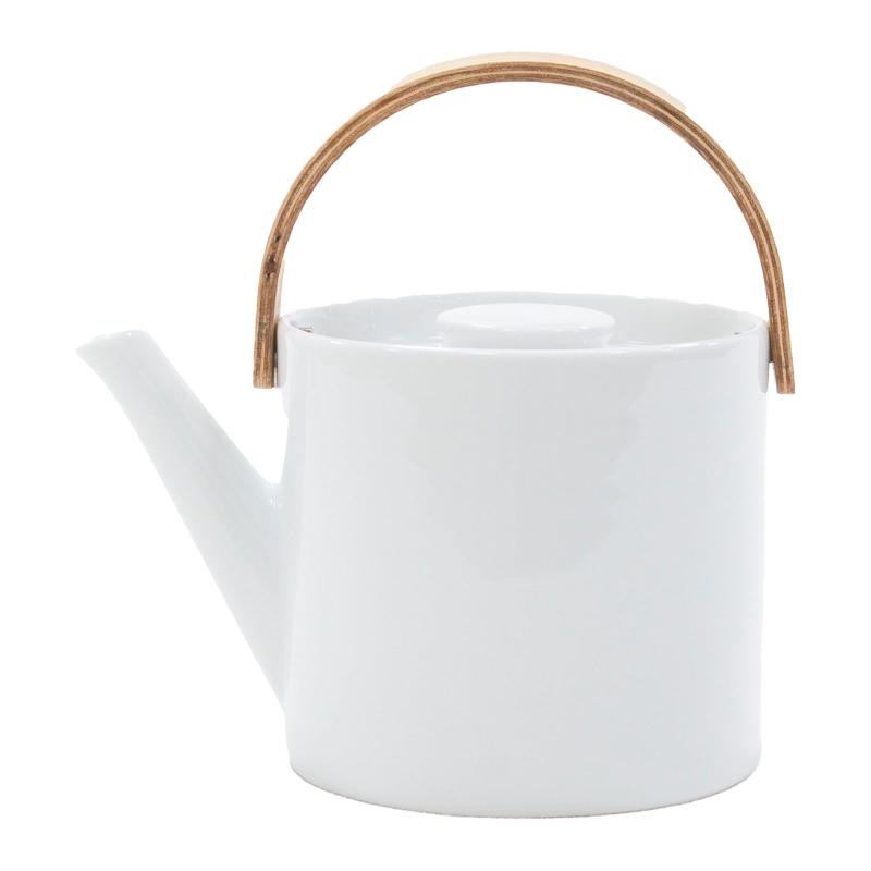 スミス\u0026amp;シュー ティーポット Arrosoir 白いこと 紅茶の葉 茶こし付き添い人 白磁 急須 陶芸 (500ml)