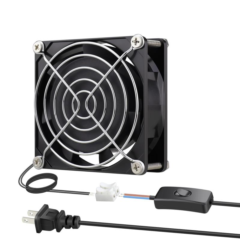 GDSTIME 80粍 92mmm 120粍 アキシャルファン 、110V 120V AC 8珊 9珊 12珊冷やかす気違い、DIY風通し排気ガスプロジ, ボールベアリング 容れもの気違い