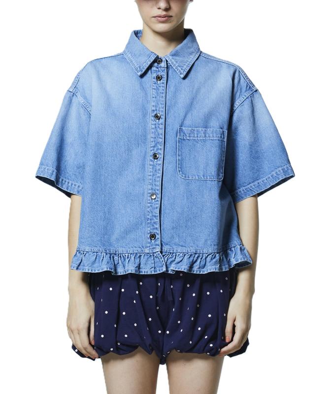 DOUBLE STANDARD CLOTHING(ダブルスタンダードクロージング) コットンデニムフリルジャケット0205-450-261レディース