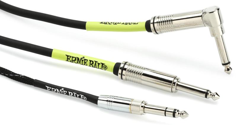 【正規品】 ERNIE BALL 6411 楽器&ヘッドフォン用 ケーブル 18フィート INSTRUMENT AND HEADPHONE CABLE 5.49m|バンブ