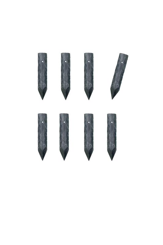 大研化成工業 樹脂製擬木杭 100φ&times;500mm・穴あり(G-1005-A)・8本セット｜バンブ