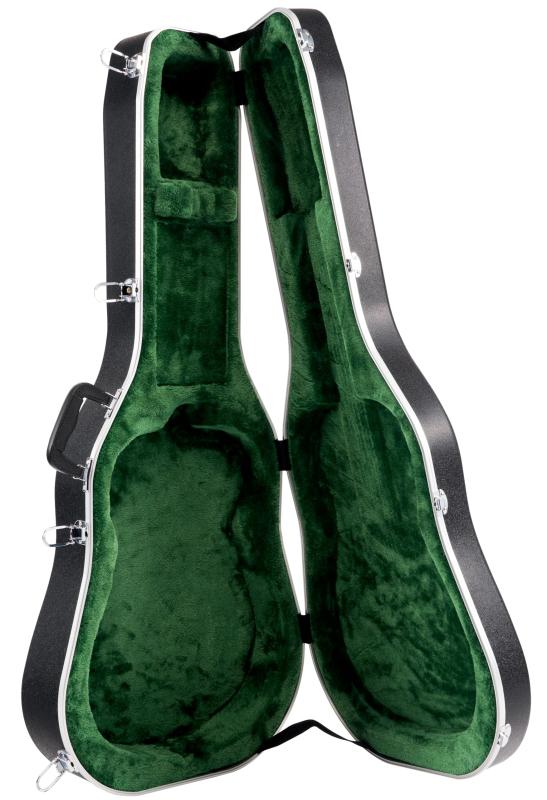 Martin Molded Hardshell Case &ndash; 000 14-Fret 12D0002 マーティン モールド・ハードシェルケース &ndash; 000 14フレット | ブラック外装 &amp; グリーンプラッシュ内装 | ロック付き金具によるフォー｜バンブ
