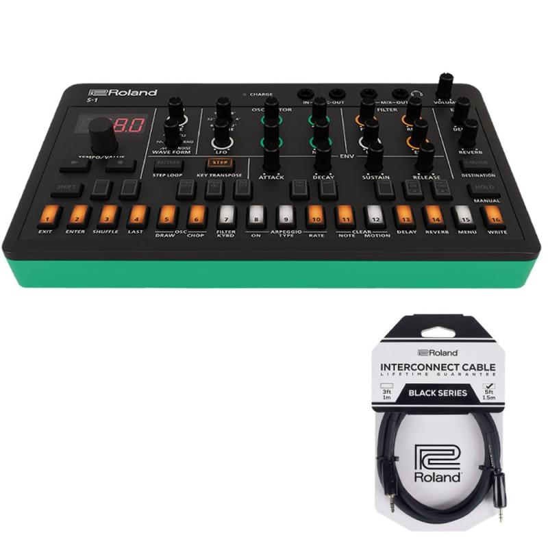 Roland シンセサイザー AIRA Compact S-1 Tweak Synth インストゥルメント用有線テレビ RCC-5-3535/3.5粍付 2点書き割り