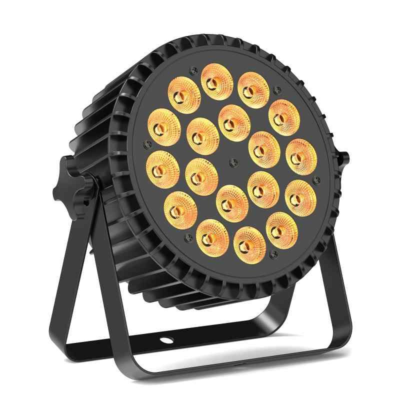 ZonQoonz 18*10W LED 舞台照明 ステージライト パーライト RGB + UV パーティーライト ステージ照明 高輝度 DMX512 音声制御 ステージ 舞台 ディスコ パーティ カラオケ バー コンサート お祭りに最適｜バンブ