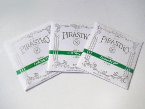 PIRASTRO CHROMCOR クロムコア 4/4サイズ用 バイオリン弦 A線、D線、G線セット｜バンブ