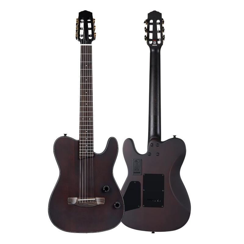 Bullfighter サイレントギター アコースティックギタートラベル 静粛性初心者 練習 スチールギター弦 エレアコギターフォーク内蔵ピックアップシステムを搭載｜バンブ