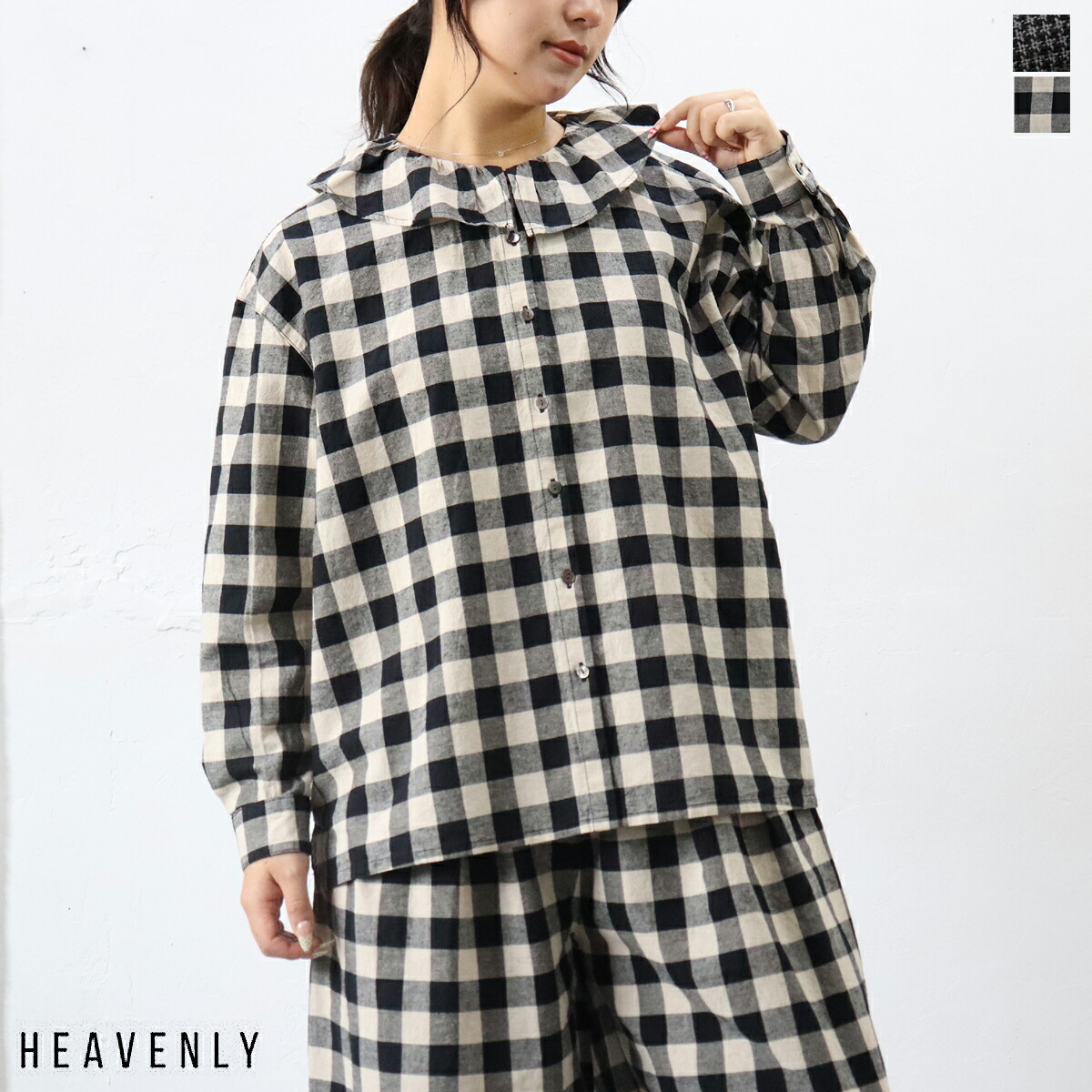 【お得種目|30％オフセール】\u003cbr /\u003eHEAVENLY （ヘブンリー）綿織物 リネン 読み合わせる ラウンド色合い トップ シャツ・ブラウス-トップス
