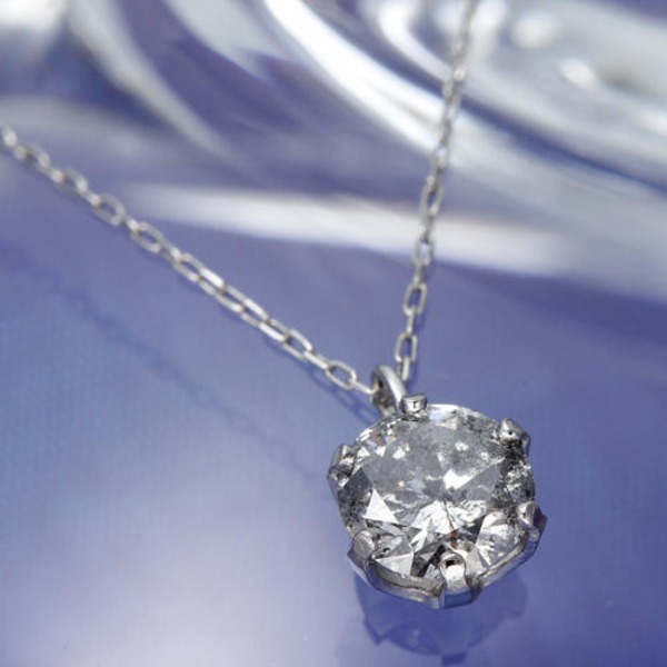 純プラチナ 0.5ct ダイヤモンドペンダント/ネックレス（鑑別書付き）-