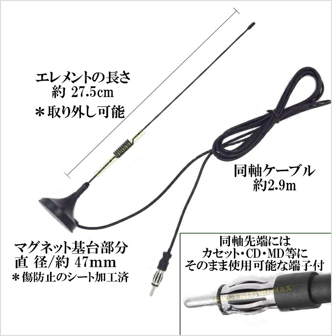 楽天市場 Vics対応 Fm Am マグネットラジオアンテナ 新品 未使用 バナナ ビーチ