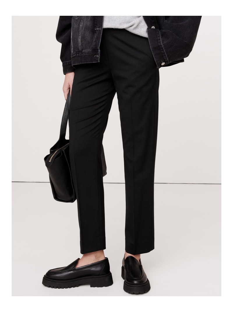 【SALE／20%OFF】(W)ハイライズ か細い イタリアン羊毛 アンクルズボン下 BANANA REPUBLIC バナナ・リパブリック ズボン下 スラックス・御召しものズボン下 黒いこと 赤銅色【RBA_E】【貨物輸送無料】[ Fashion]