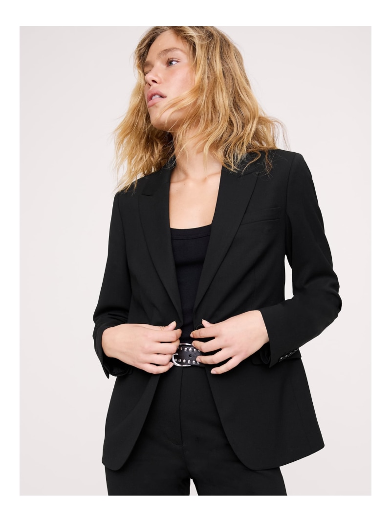 【SALE／20%OFF】(W)エッセンシャル イタリアン 羊毛スポーツジャケット BANANA REPUBLIC バナナ・リパブリック ジャケット・アウター テーラードジャケット・ブレザー 赤銅色 黒いこと【RBA_E】【貨物輸送無料】[ Fashion]