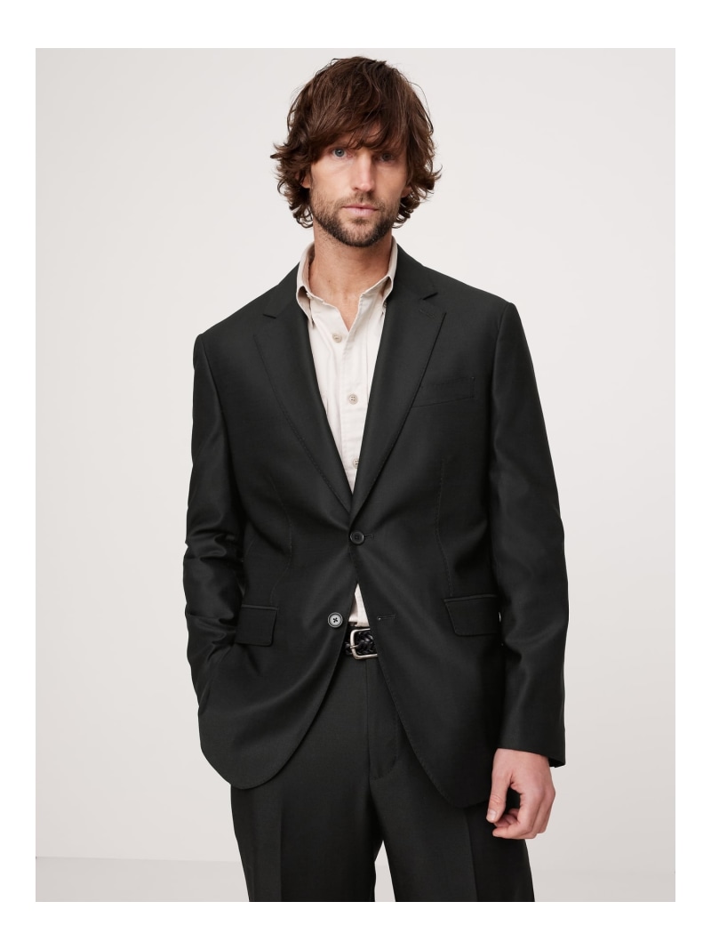 【SALE／15%OFF】(M)名書き イタリアン 跳ねるサック 背広上衣 BANANA REPUBLIC バナナ・リパブリック ジャケット・アウター テーラードジャケット・ブレザー 黒いこと【RBA_E】【貨物輸送無料】[ Fashion]