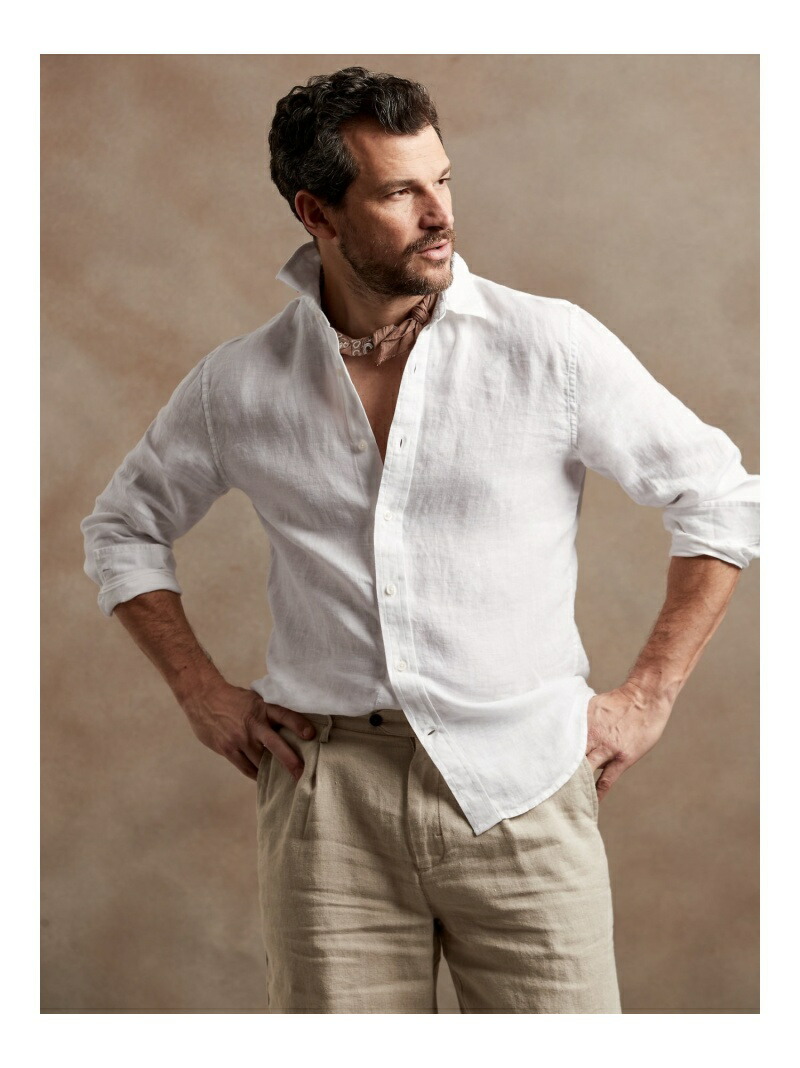 M アンタック リネン リパブリック Banana Republic ブラウス シャツ バナナ M アンタック リネン リパブリック Banana Republic ブラウス シャツ バナナ