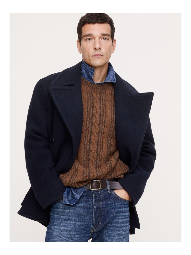 【SALE／15%OFF】(M)イタリアン メルトン ピーコート BANANA REPUBLIC バナナ・リパブリック ジャケット・アウター ピーコート 米国海軍【RBA_E】【貨物輸送無料】[ Fashion]