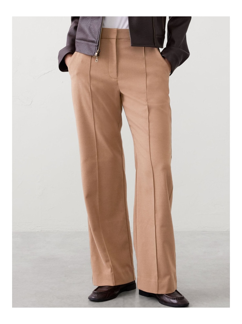 【SALE／56%OFF】(W)BANANA REPUBLIC FACTORY STORE　　ワイドレッグ ウルトラハイライズ ブラッシュド ピンタックパンツ BANANA REPUBLIC FACTORY STORE バナナ・リパブリック ファクトリーストアー パンツ スラックス・ドレスパンツ【RBA_E】【送料無料】[ Fashion]