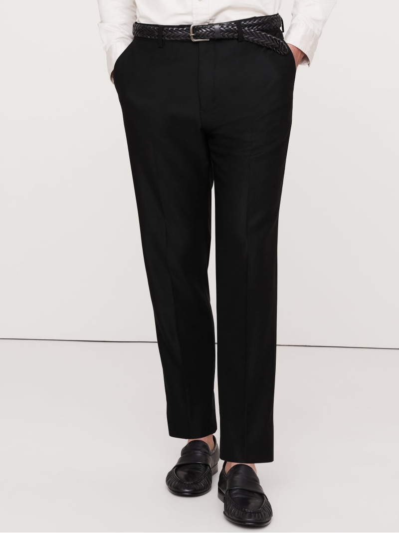 (M)シグネチャー イタリアン ホップサック スーツパンツ BANANA REPUBLIC バナナ・リパブリック パンツ スラックス・ドレスパンツ ブラック【送料無料】[ Fashion]