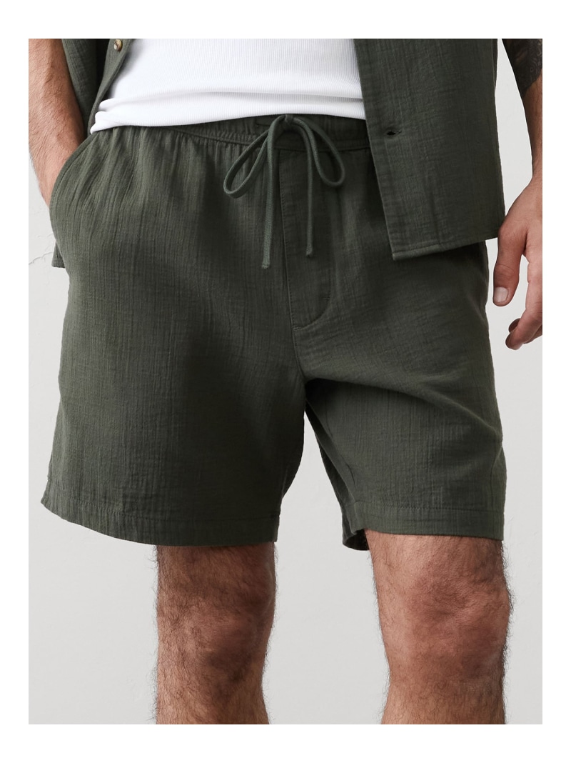 (M)スタンダードフィット ダブルウィーブ 7インチ デックショーツ BANANA REPUBLIC FACTORY STORE バナナ・リパブリック ファクトリーストアー パンツ その他のパンツ グリーン ベージュ【送料無料】[ Fashion] 7,700円