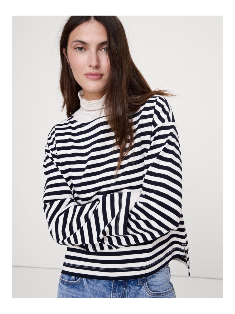 【SALE／20%OFF】(W)リラックス コットン ボートネック Tシャツ BANANA REPUBLIC バナナ・リパブリック トップス カットソー・Tシャツ ブルー ネイビー レッド【RBA_E】【送料無料】[ Fashion]