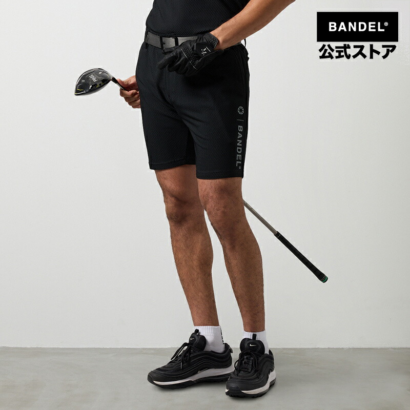 サイズ：L BANDEL バンデル  ハーフパンツ  ブラック系 [240101438990] ゴルフウェア メンズ ストスト サイズ：L BANDEL バンデル ハーフパンツ ブラック系