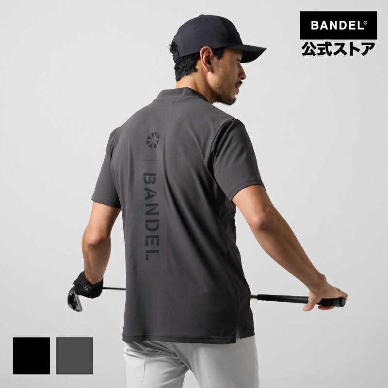 バンデル ゴルフ SWITCH LOGO S/S MOCK NECK SHIRTS BANDEL 25SS スポーツシャツ 半袖 ティーシャツ 白いこと 黒いこと メンズ 運動競技 成人男性 バンデルゴルフ【御召しもの】